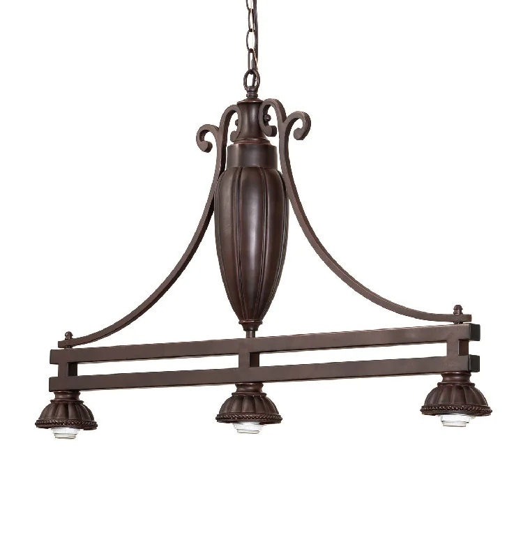 Industrial Lighting for Woodworking FactoriesIlona Three Light Island Pendant Hardware