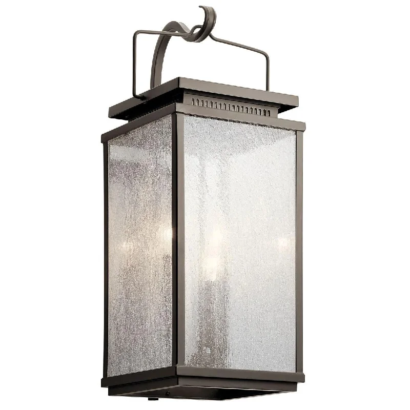 High - Bay LED Industrial Lighting for WarehousesManningham 23 In 3-Lights Outdoor Wall Light with Clear Seeded Glass, Bronze Finish High - Bay LED Industrial Lighting for WarehousesManningham 23 In 3-Lights Outdoor Wall Light with Clear Seeded Glass, Bronze Finish