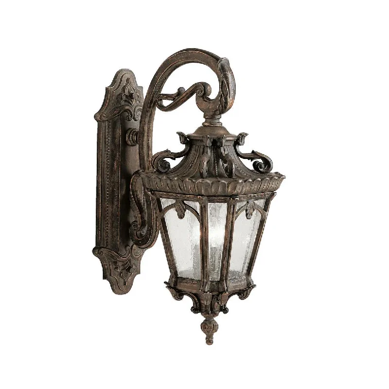 Dust - Resistant Industrial Lighting for Dirty WorkspacesTournai 29 In 3-Lights Outdoor Wall Light With Clear Seeded Glass, Bronze Finish