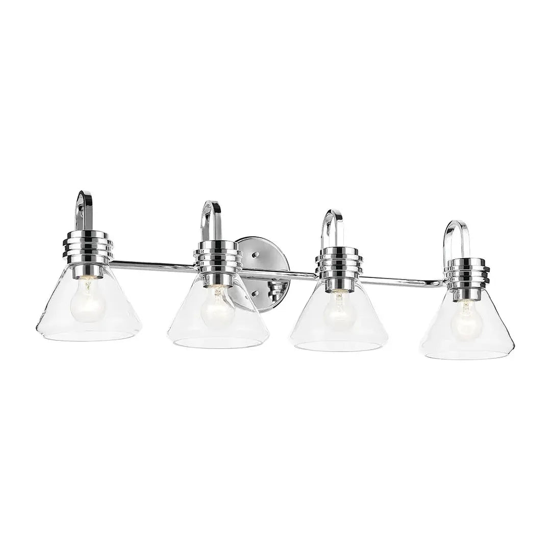 White track lighting for a clean lookFarum 34" 4-Light Vanity Light