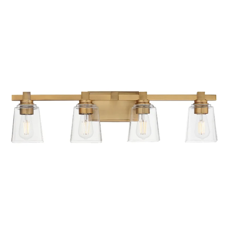 Industrial Lighting for Woodworking FactoriesCubos Four Light Bath Vanity