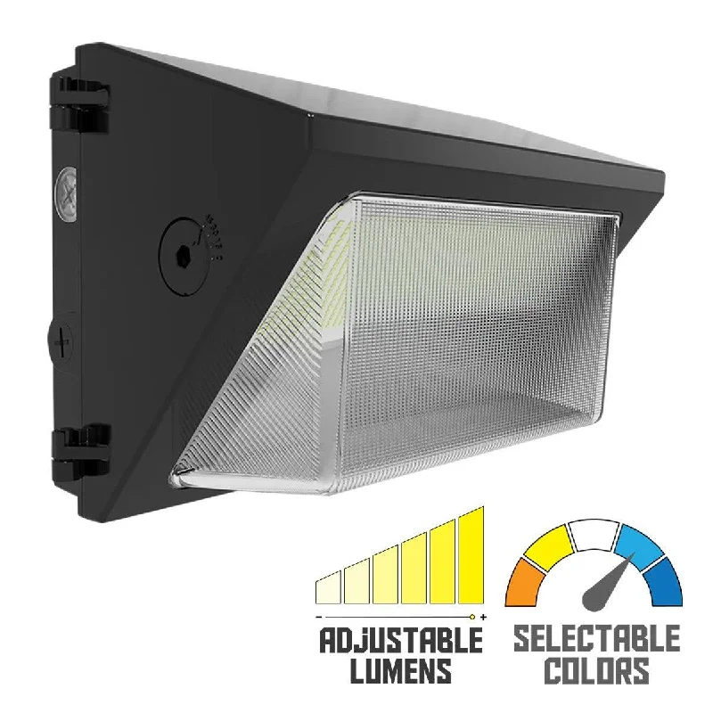 Industrial Exit Sign Lighting for Quick EvacuationLED Wall Pack, 14000 Lumens, 100 Watts, 30K/40K/50K, 120/277V, Adjustable Throw