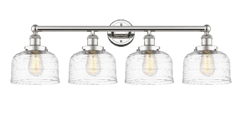 Industrial Pendant Lighting for Machine ShopsEdison Four Light Bath Vanity