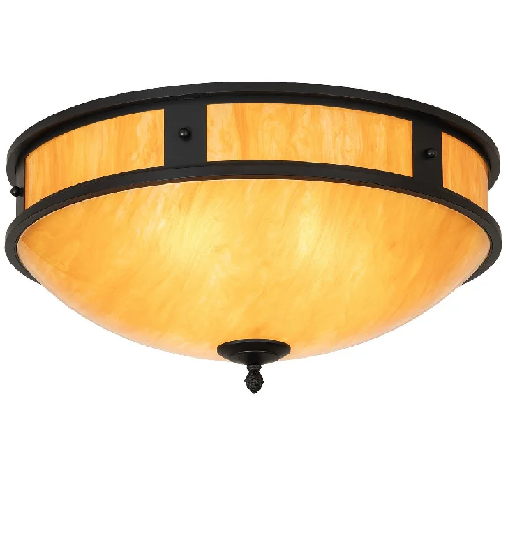 Dimmable Industrial Lighting for Ambiance ControlCapella Three Light Flushmount