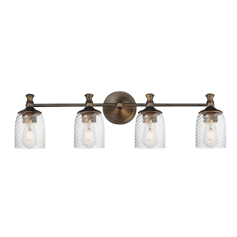 Industrial Lighting for Pharmaceutical ManufacturingSwirl Four Light Bath Vanity