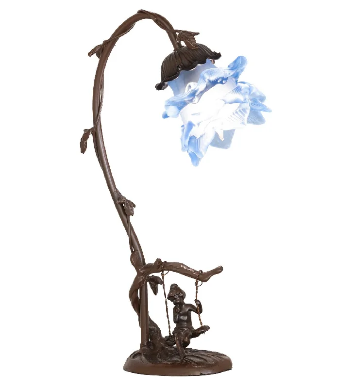 Shock - Resistant Industrial Lighting for Vibrating Machinery AreasBlue Floral One Light Mini Lamp Shock - Resistant Industrial Lighting for Vibrating Machinery AreasBlue Floral One Light Mini Lamp