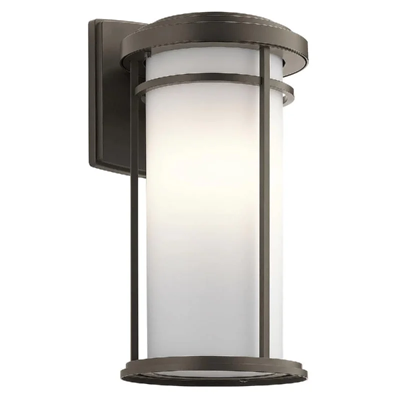 Industrial Area Lighting for Large Open SpacesToman 20 In 1-Light Outdoor Wall Light With Clear Satin Etched Glass, Bronze Fnish Industrial Area Lighting for Large Open SpacesToman 20 In 1-Light Outdoor Wall Light With Clear Satin Etched Glass, Bronze Fnish