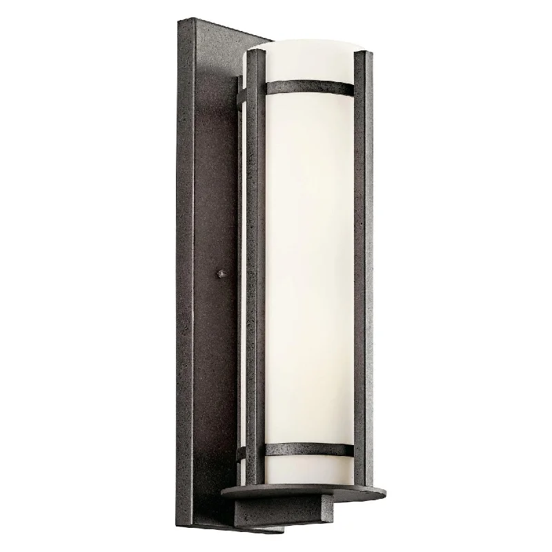 Industrial Lighting for Chemical PlantsCamden 19 In 2-Lights Outdoor Wall Light With Satin Etched Opal Glass, Bronze Finish