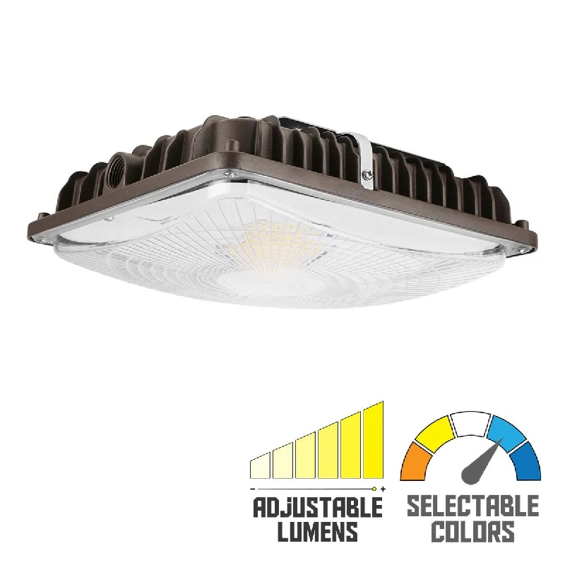 Industrial Lighting for Metal Fabrication ShopsLED Canopy Light, 16500 Lumens, 110 Watts, 30K|40K|50K, 120-277V
