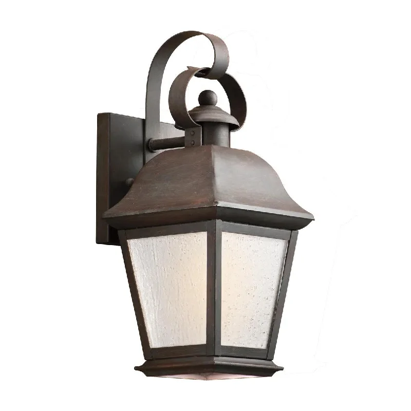 Industrial Task Lighting for Precision WorkstationsMount Vernon 13 In 1-Light Outdoor Wall Light With Clear Seeded Glass, Bronze Finish Industrial Task Lighting for Precision WorkstationsMount Vernon 13 In 1-Light Outdoor Wall Light With Clear Seeded Glass, Bronze Finish