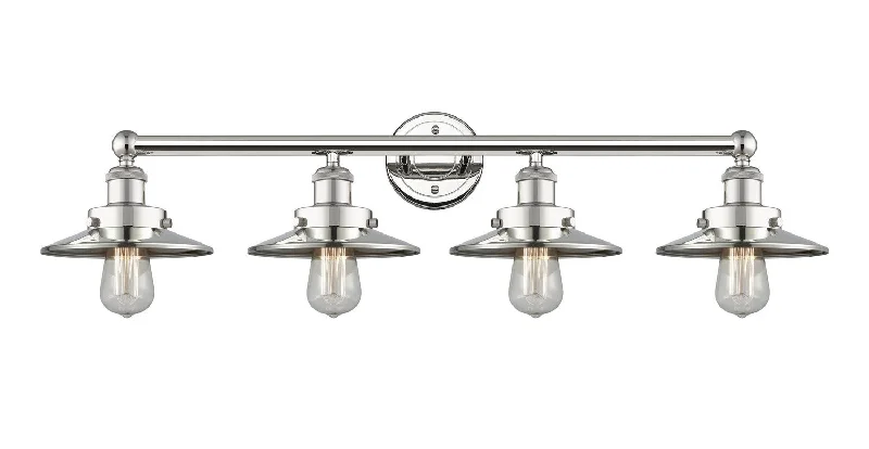 Industrial Lighting for Woodworking FactoriesDowntown Urban Four Light Bath Vanity