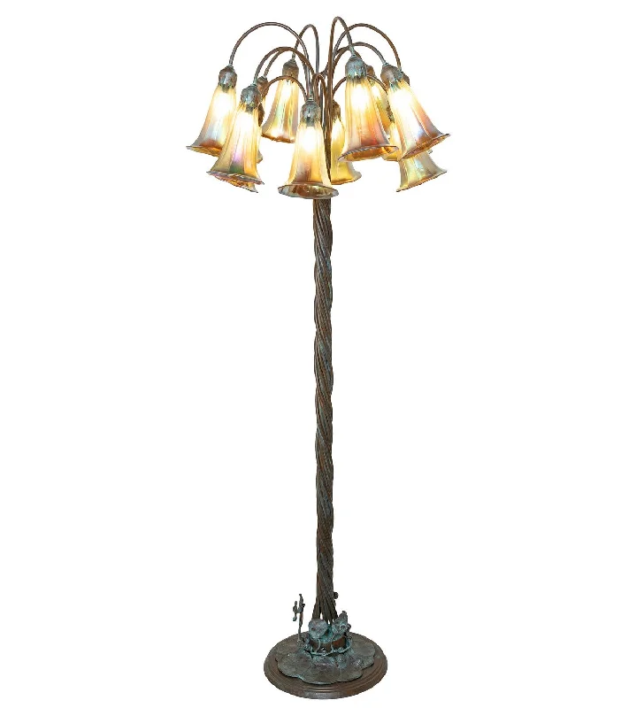Industrial Lighting for Woodworking FactoriesAmber 12 Light Floor Lamp
