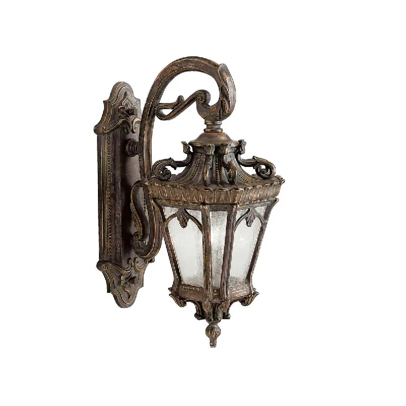 Industrial Exit Sign Lighting for Quick EvacuationTournai 24 In 2-Lights Outdoor Wall Light With Clear Seeded Glass, Bronze Finish