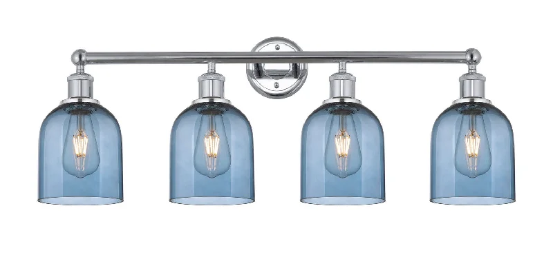 Waterproof Industrial Lighting for Wet AreasEdison Four Light Bath Vanity