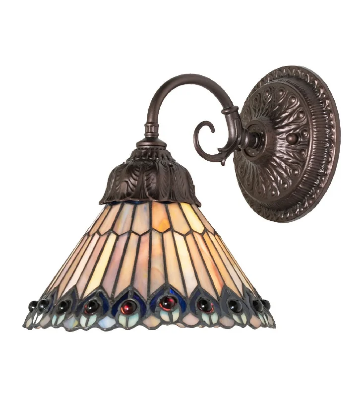 Explosion - Proof Industrial Lighting for Hazardous LocationsTiffany Jeweled Peacock One Light Wall Sconce