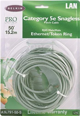 Track lighting for rental propertiesBelkin Cat5E Snagless Patch Cable Rj45 Connectors 50 Ft. Gray