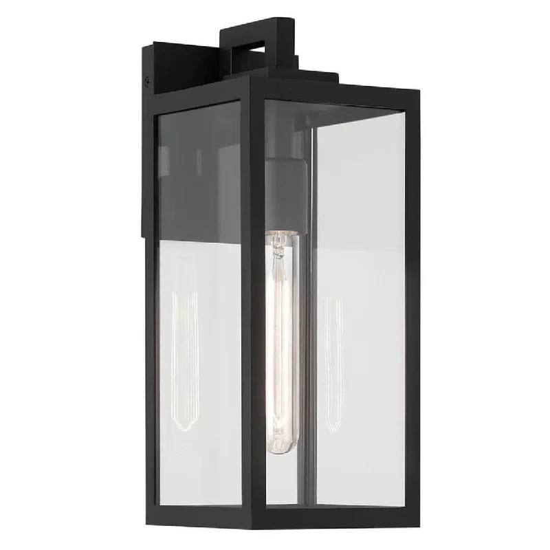 Industrial Lighting for Chemical PlantsBranner 14 In 1-Light Outdoor Wall Light with Clear Glass, Black Finish Industrial Lighting for Chemical PlantsBranner 14 In 1-Light Outdoor Wall Light with Clear Glass, Black Finish