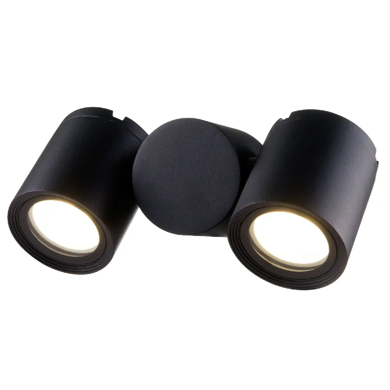 Track lighting with a brushed nickel finishWall Street Outdoor Black - Finish