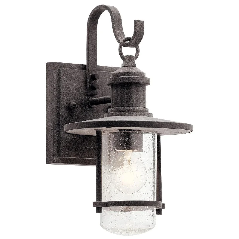 Industrial Lighting for Furniture FactoriesRiverwood 12 In 1-Light Outdoor Wall Light With Clear Seeded Glass, Bronze Finish Industrial Lighting for Furniture FactoriesRiverwood 12 In 1-Light Outdoor Wall Light With Clear Seeded Glass, Bronze Finish