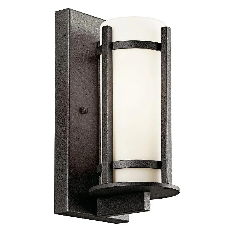 Industrial Emergency Lighting for Safety in FactoriesCamden 11 In 1-Light Outdoor Wall Light With Satin Etched Opal Glass, Bronze Finish
