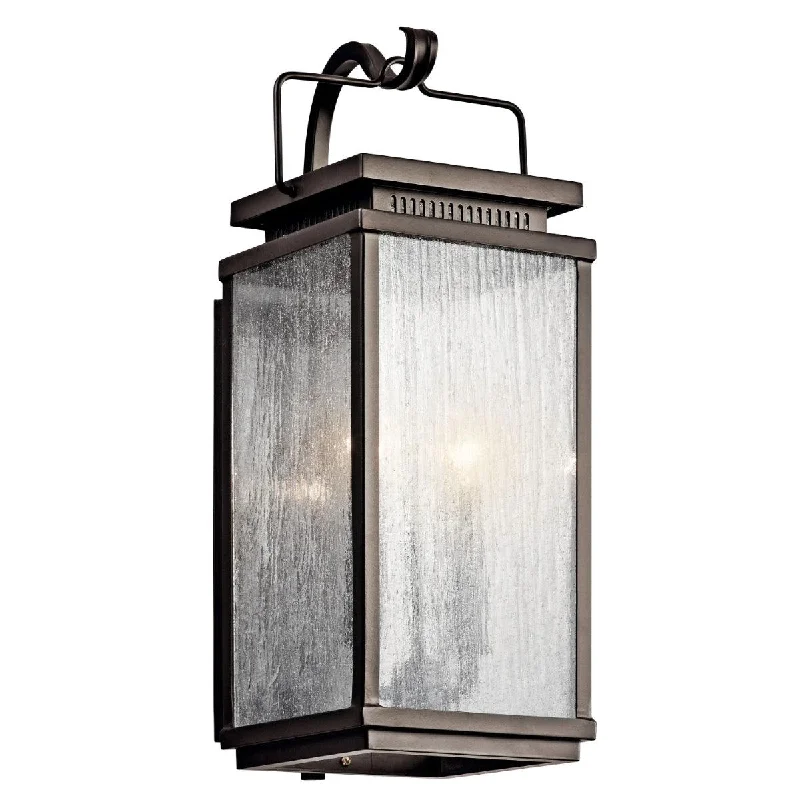 Adjustable Industrial Lighting for Flexible IlluminationManningham 19 In 2-Lights Outdoor Wall Light with Clear Seeded Glass, Bronze Finish Adjustable Industrial Lighting for Flexible IlluminationManningham 19 In 2-Lights Outdoor Wall Light with Clear Seeded Glass, Bronze Finish