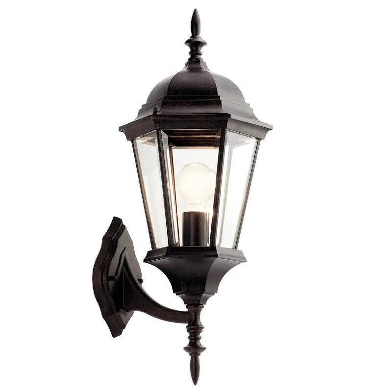 Industrial Pendant Lighting for Machine ShopsMadison 23 In 1-Light Outdoor Wall Light with Clear Beveled Glass, Bronze Finish Industrial Pendant Lighting for Machine ShopsMadison 23 In 1-Light Outdoor Wall Light with Clear Beveled Glass, Bronze Finish