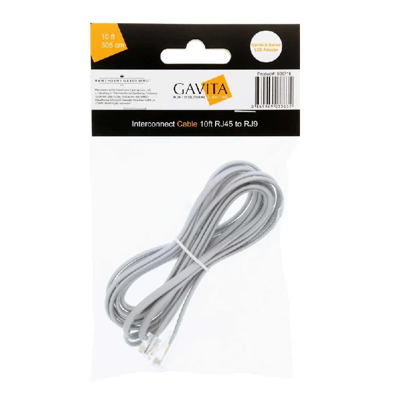 Waterproof Industrial Lighting for Wet AreasGavita E-Series LED Adapter, RJ45 To RJ9, 10ft Interconnect Cable Waterproof Industrial Lighting for Wet AreasGavita E-Series LED Adapter, RJ45 To RJ9, 10ft Interconnect Cable