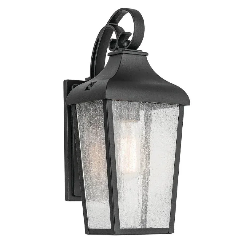 Industrial Lighting for Chemical PlantsForestdale 15 In 1-Light Outdoor Wall Light With Clear Seeded Glass, Black Industrial Lighting for Chemical PlantsForestdale 15 In 1-Light Outdoor Wall Light With Clear Seeded Glass, Black