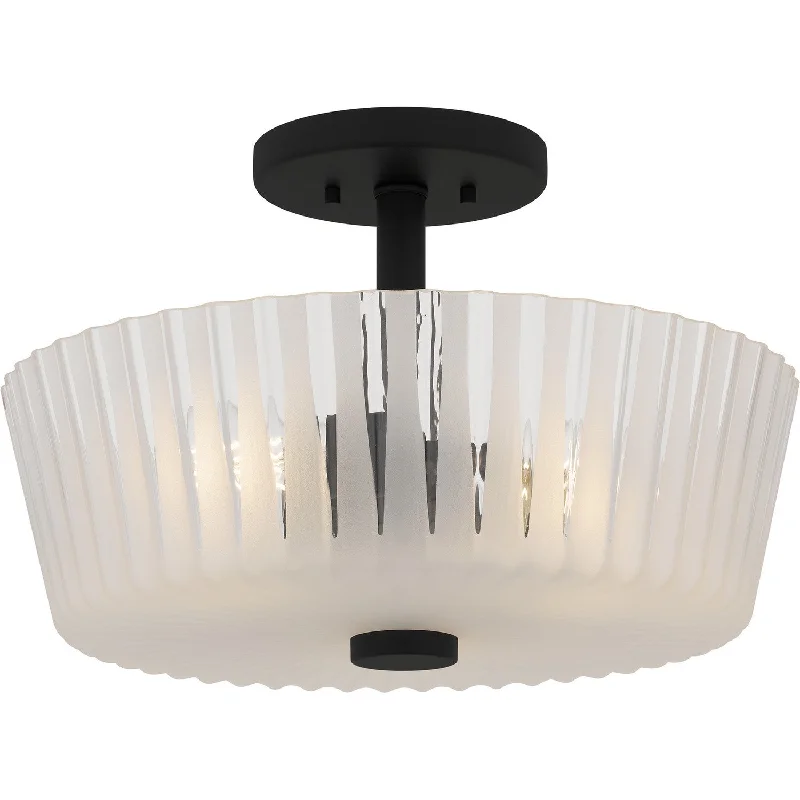 White track lighting for a clean lookGray Semi-Flush Mount