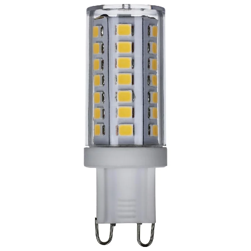 Industrial Lighting for Woodworking FactoriesT4 Mini LED Bulb, 5 Watts, 550 Lumens, 3000K, G9 Base, Clear Finish, 120V
