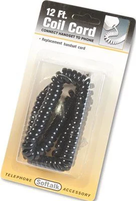 Track lighting with a chunky, bold designCoiled Phone Cord Plug/Plug 12 Ft. Black