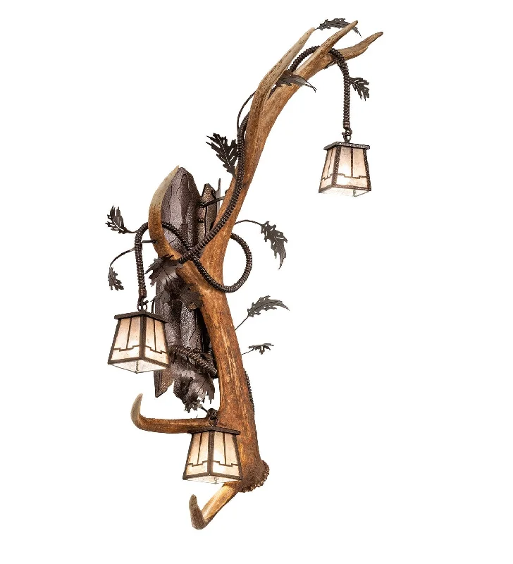 Industrial Lighting for Textile MillsAntlers Three Light Wall Sconce
