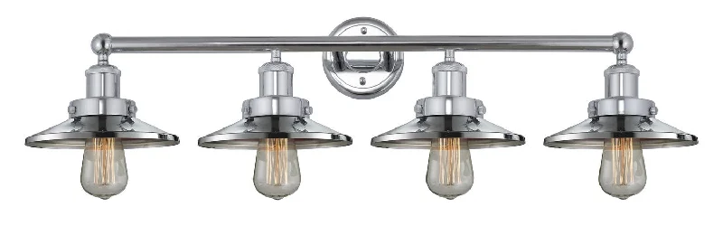 Dimmable Industrial Lighting for Ambiance ControlDowntown Urban Four Light Bath Vanity Dimmable Industrial Lighting for Ambiance ControlDowntown Urban Four Light Bath Vanity