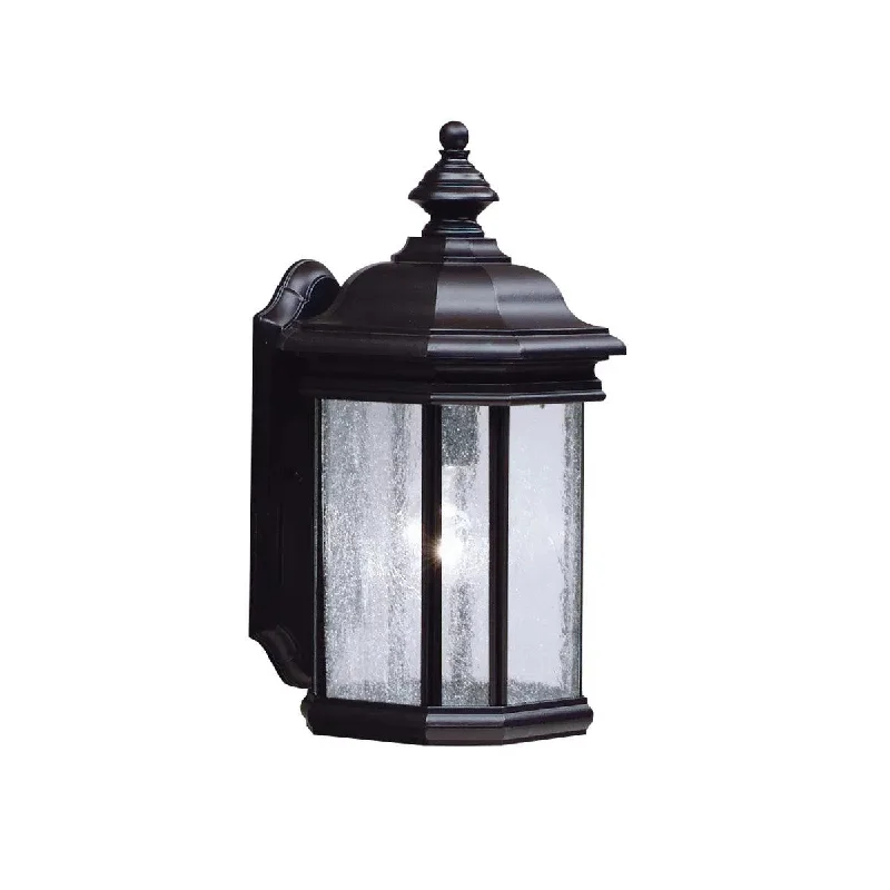 Color - Tunable Industrial Lighting for Special ApplicationsKirkwood 17 In 1-Light Outdoor Wall Light With Seeded Clear Glass, Black Finish Color - Tunable Industrial Lighting for Special ApplicationsKirkwood 17 In 1-Light Outdoor Wall Light With Seeded Clear Glass, Black Finish