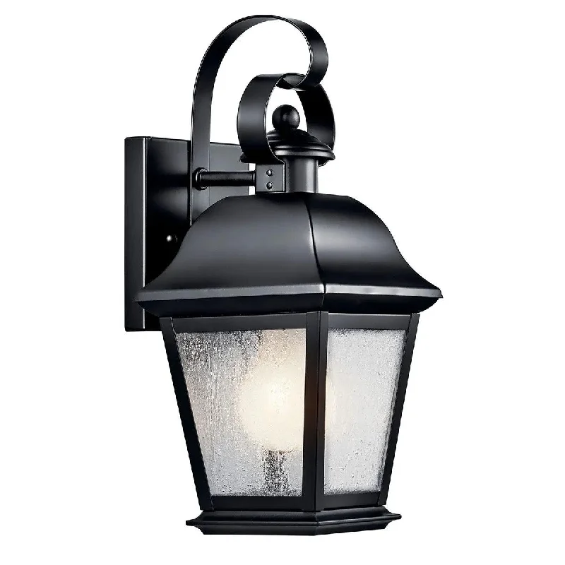 High - Bay LED Industrial Lighting for WarehousesMount Vernon 13 In 1-Light Outdoor Wall Light With Clear Seeded Glass, Black Finish