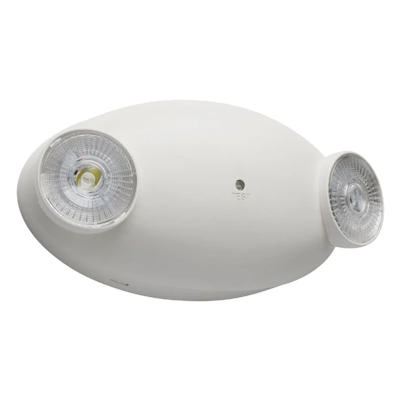 Dimmable Industrial Lighting for Ambiance ControlLED Emergency Light, 1 Watts, 2 Round Light Heads, 120-277V, Remote Capable, White Dimmable Industrial Lighting for Ambiance ControlLED Emergency Light, 1 Watts, 2 Round Light Heads, 120-277V, Remote Capable, White
