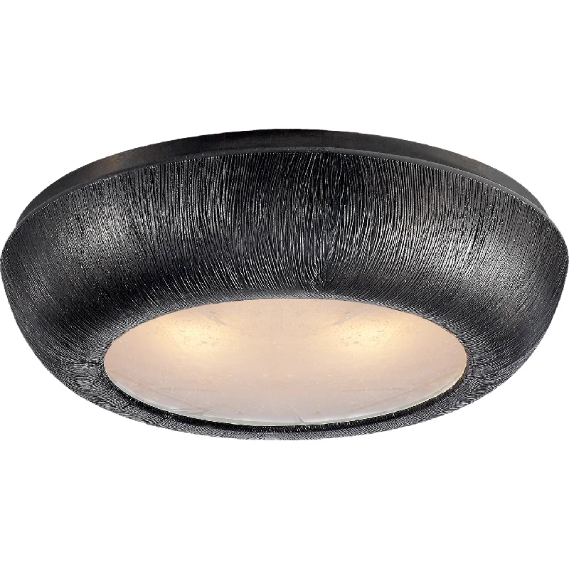 Track lighting with colored glass accentsUtopia Medium Round Flush Mount