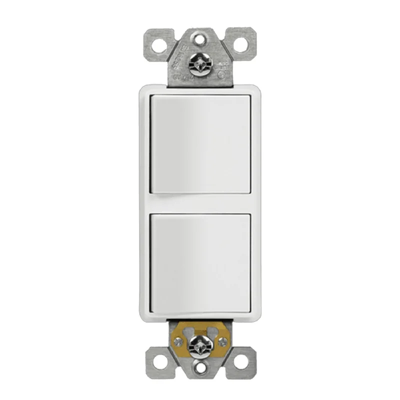 Waterproof Industrial Lighting for Wet AreasDual Rocker Light Switch, Single Pole, White Waterproof Industrial Lighting for Wet AreasDual Rocker Light Switch, Single Pole, White