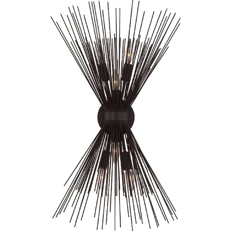 Track lighting with clear glass shadesStrada Medium Symmetrical Sconce