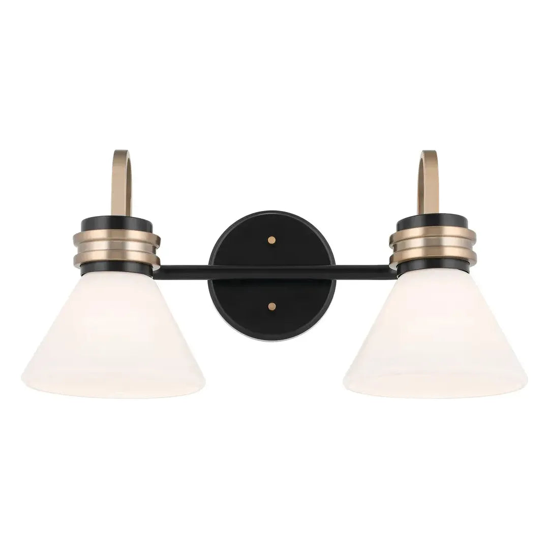 Track lighting with frosted glass shadesFarum 19.25" 2-Light Vanity Light