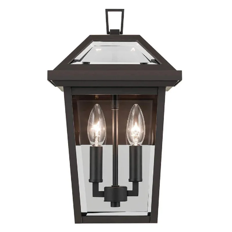 Industrial Lighting for Pharmaceutical ManufacturingRegenge 14 In 2-Lights Outdoor Wall Light With Clear Beveled Glass, Bronze Finish Industrial Lighting for Pharmaceutical ManufacturingRegenge 14 In 2-Lights Outdoor Wall Light With Clear Beveled Glass, Bronze Finish