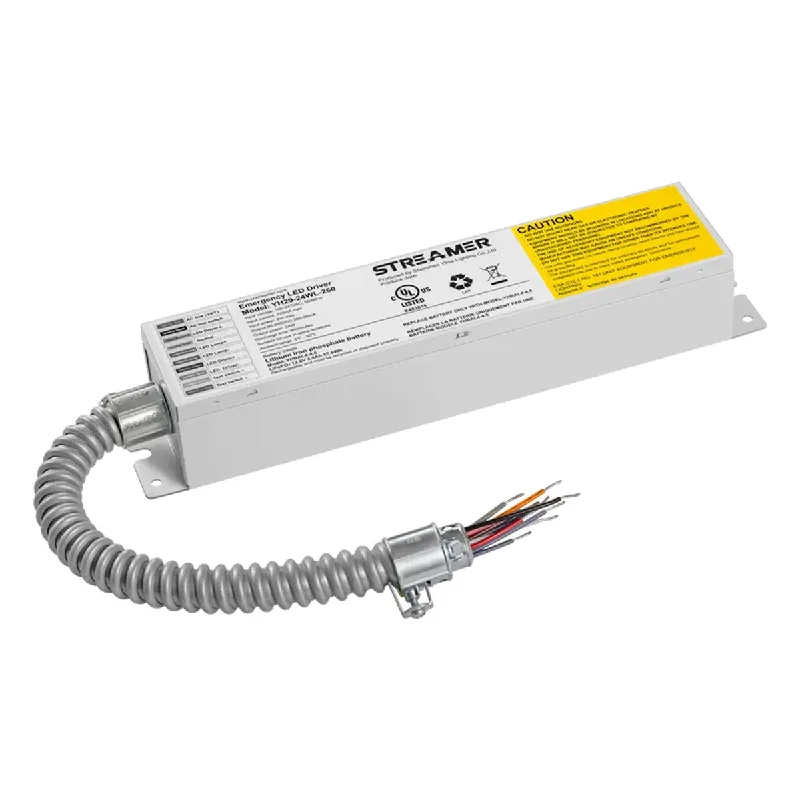 Industrial Task Lighting for Precision WorkstationsLED Emergency Drivers, 16 Watts, 150-200V DC High Voltage Output, Single Flex-Conduit