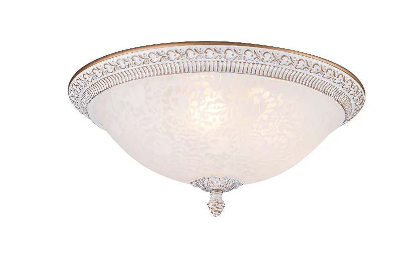 High - lumen track lighting for bright spacesPascal Flush Ceiling Light - White With Gold/Bronze Antique Finish High - lumen track lighting for bright spacesPascal Flush Ceiling Light - White With Gold/Bronze Antique Finish