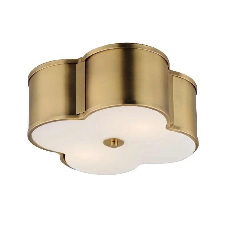 Industrial Lighting for Printing Press FacilitiesClover Two Light Flush Mount