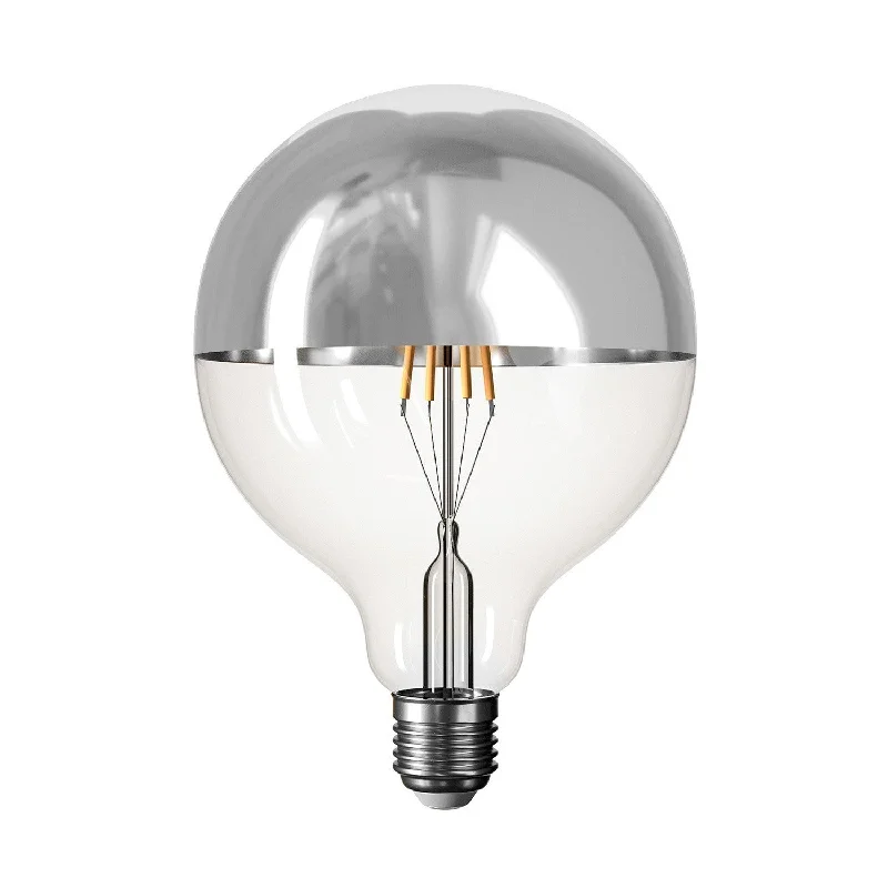 Track lighting for task lighting in workshopsLED Filament Extra Large Globe G125 5VDC 1.3W 110LM E27 Silver Cup 2500K Dimmable