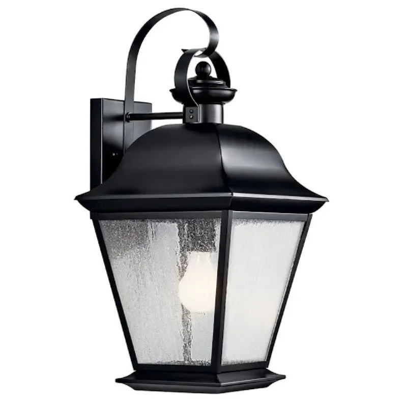 Industrial Lighting for Printing Press FacilitiesMount Vernon 20 In 1-Light Outdoor Wall Light With Clear Seeded Glass, Black Finish Industrial Lighting for Printing Press FacilitiesMount Vernon 20 In 1-Light Outdoor Wall Light With Clear Seeded Glass, Black Finish