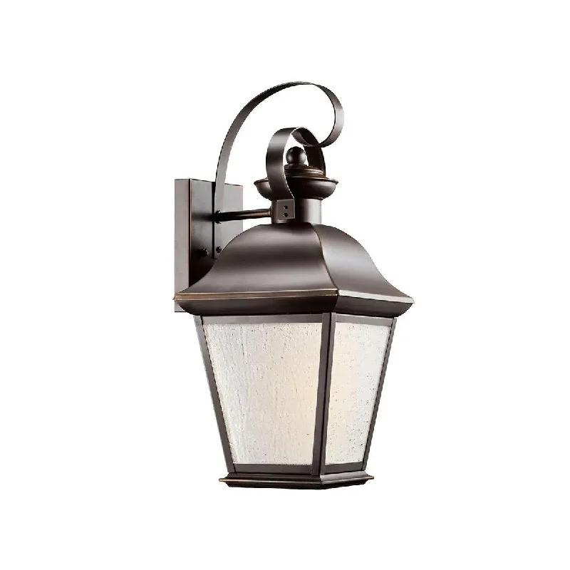 Industrial Lighting for Pharmaceutical ManufacturingMount Vernon 17 In 1-Light Outdoor Wall Light With Clear Seeded Glass, Bronze Finish Industrial Lighting for Pharmaceutical ManufacturingMount Vernon 17 In 1-Light Outdoor Wall Light With Clear Seeded Glass, Bronze Finish