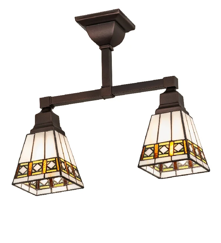 Industrial Emergency Lighting for Safety in FactoriesDiamond Band Mission Two Light Semi-Flushmount