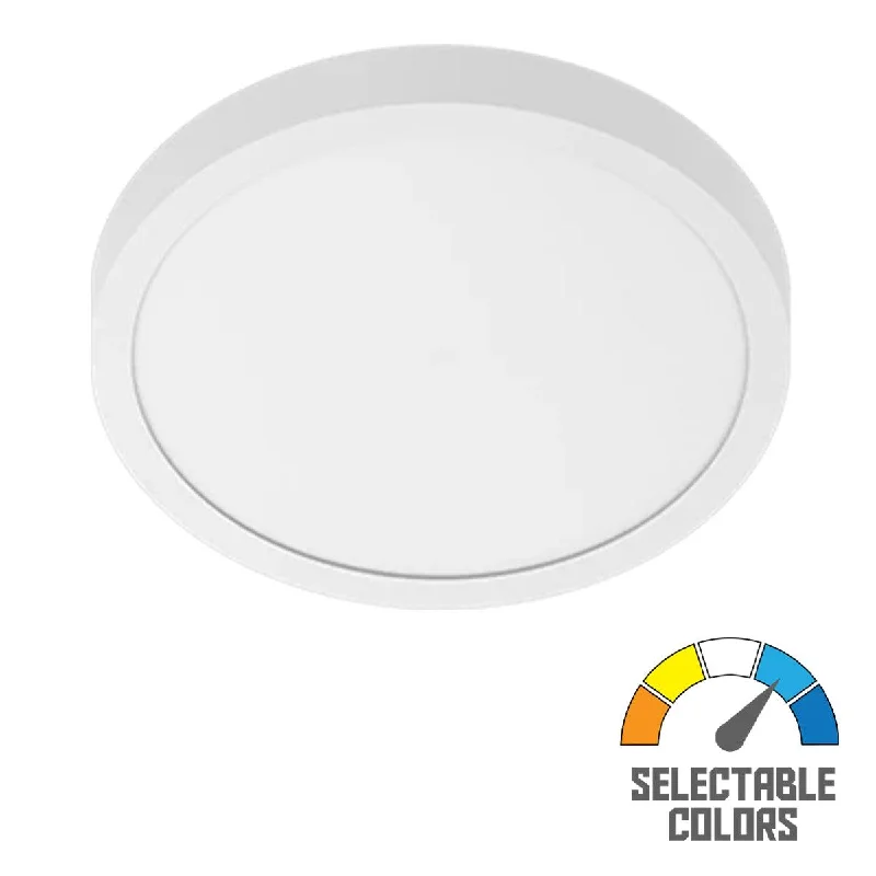 Industrial Lighting for Food Processing FactoriesSlim SUMO 12 in. LED Surface Mount Light 120-277V Selectable CCT White Finish Industrial Lighting for Food Processing FactoriesSlim SUMO 12 in. LED Surface Mount Light 120-277V Selectable CCT White Finish