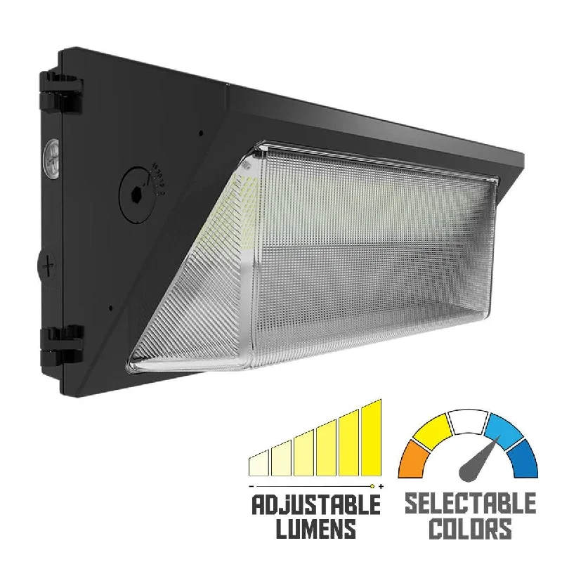 Industrial Ceiling - Mounted Lighting for Assembly PlantsLED Wall Pack, 21000 Lumens, 150 Watts, 30K/40K/50K, 120/277V, Adjustable Throw